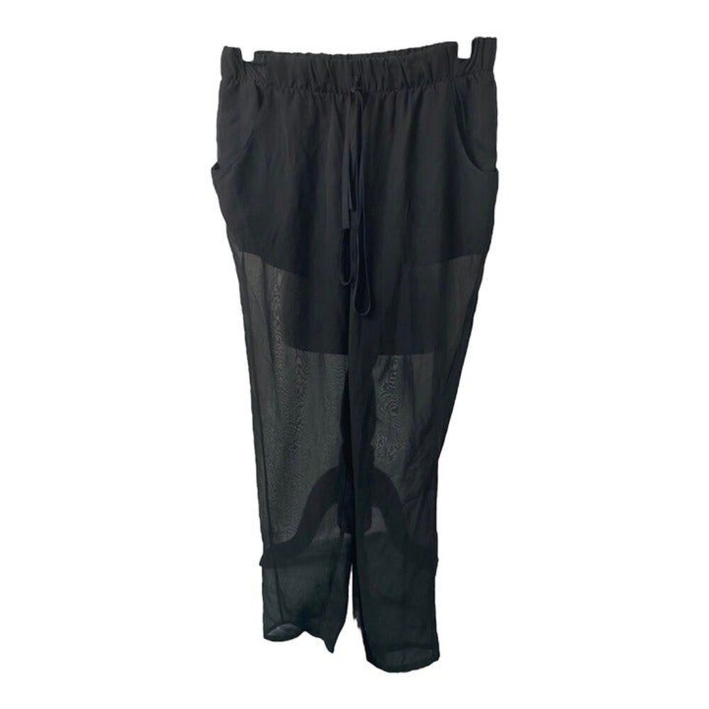 Charlotte Russe Women’s Mesh Pants Black with Shorts Lining Size Medium